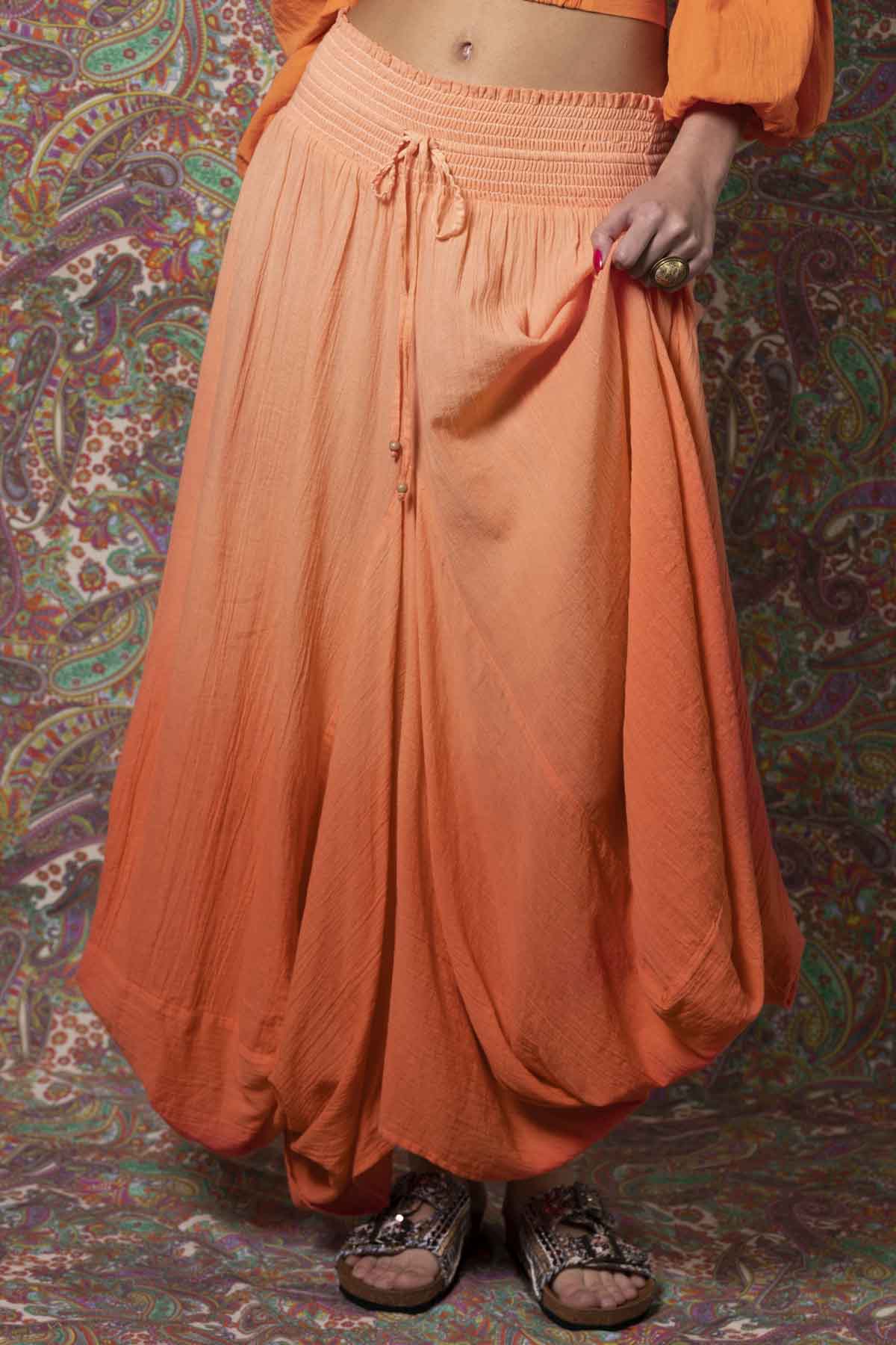 Ombre Dyed Cotton Skirt