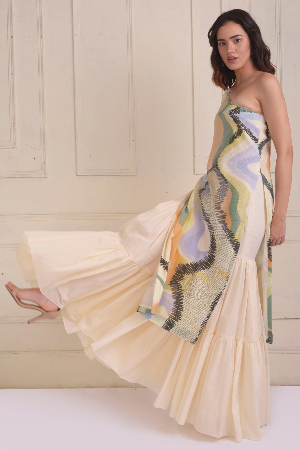 One Shoulder Tunic & Sharara Set