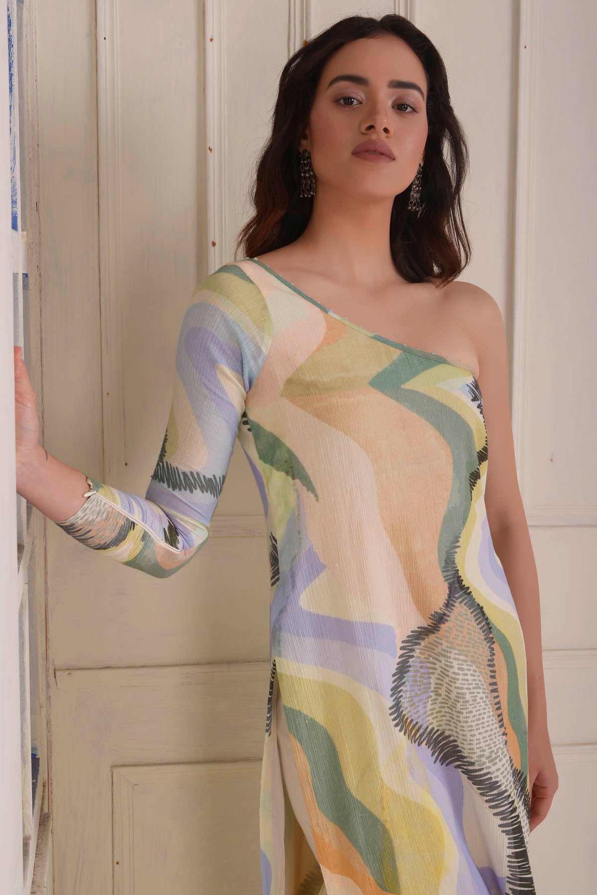 One Shoulder Tunic & Sharara Set