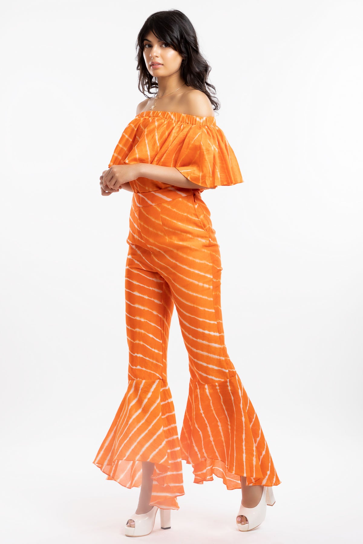 Orange Off Shoulder Top