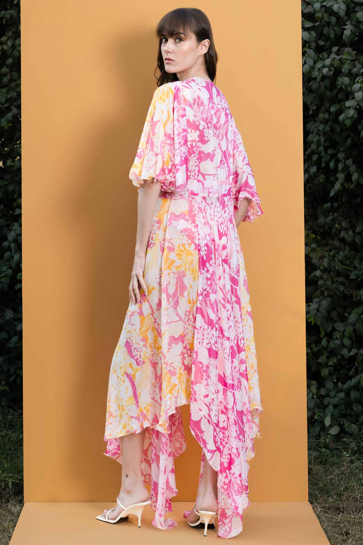 Orchid & Daisy Printed Cutout Bodysuit