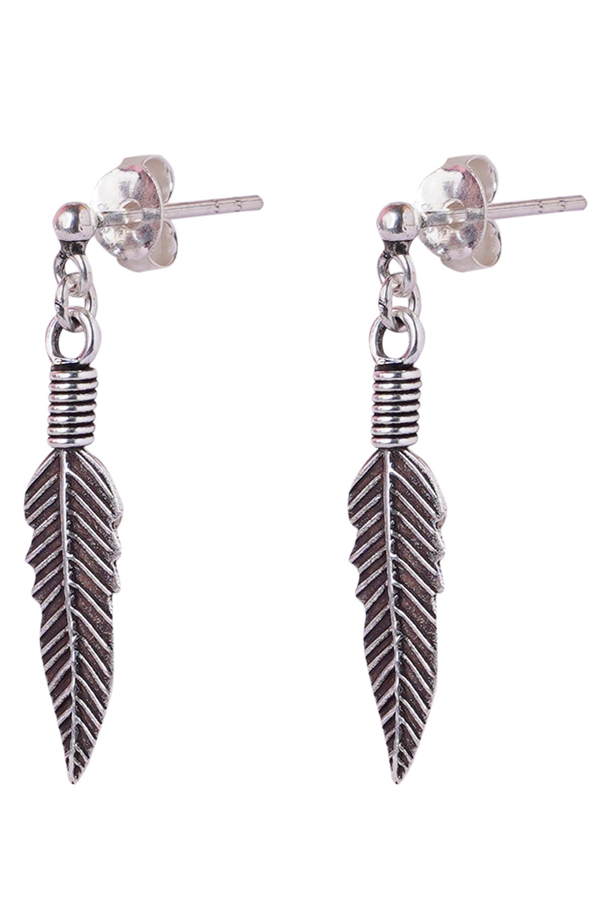 Oxidised Leaf Earrings