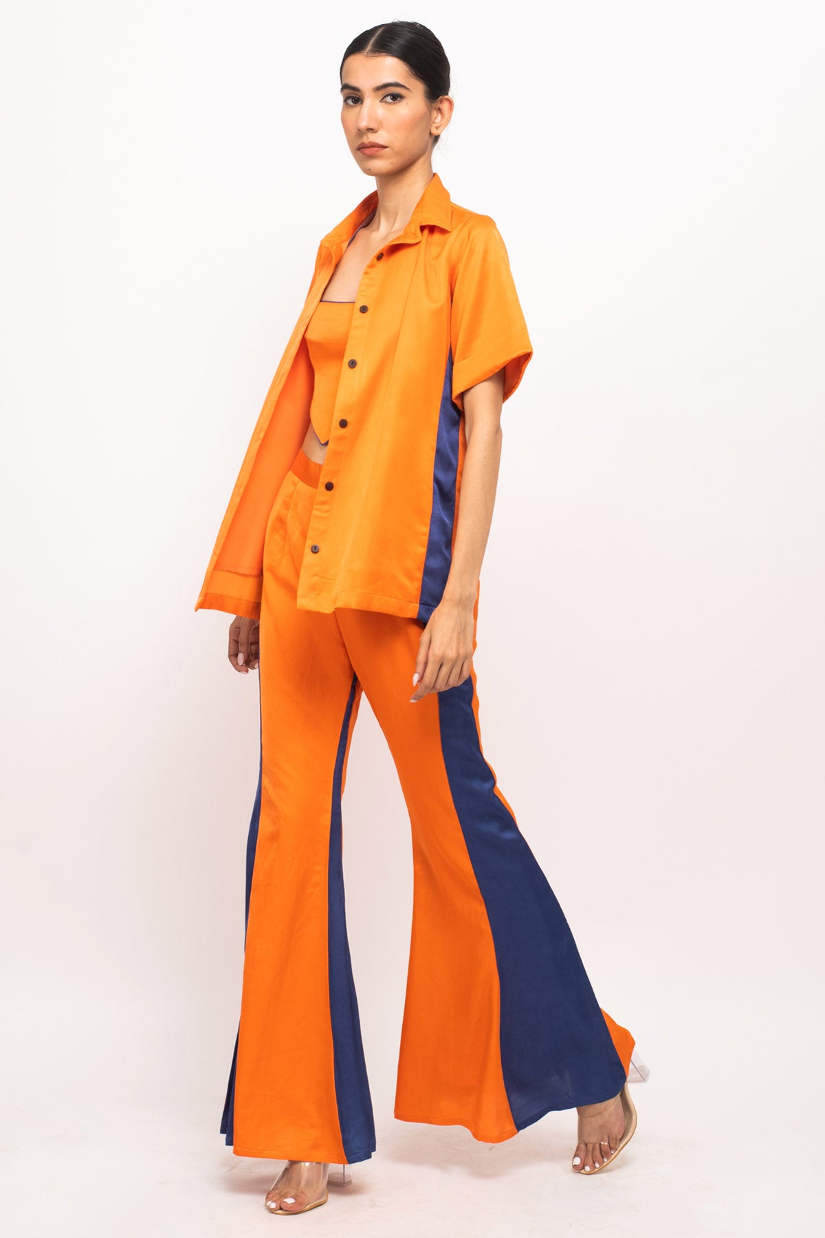 Panelled Color Blocked Co-ord Set