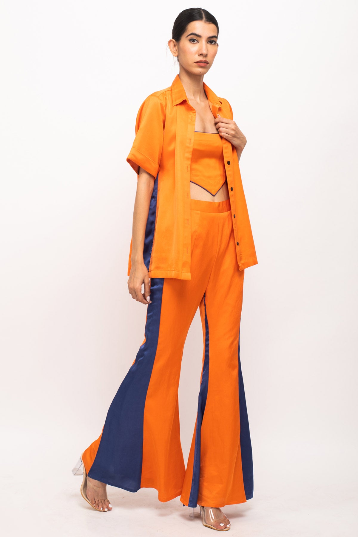 Panelled Color Blocked Co-ord Set