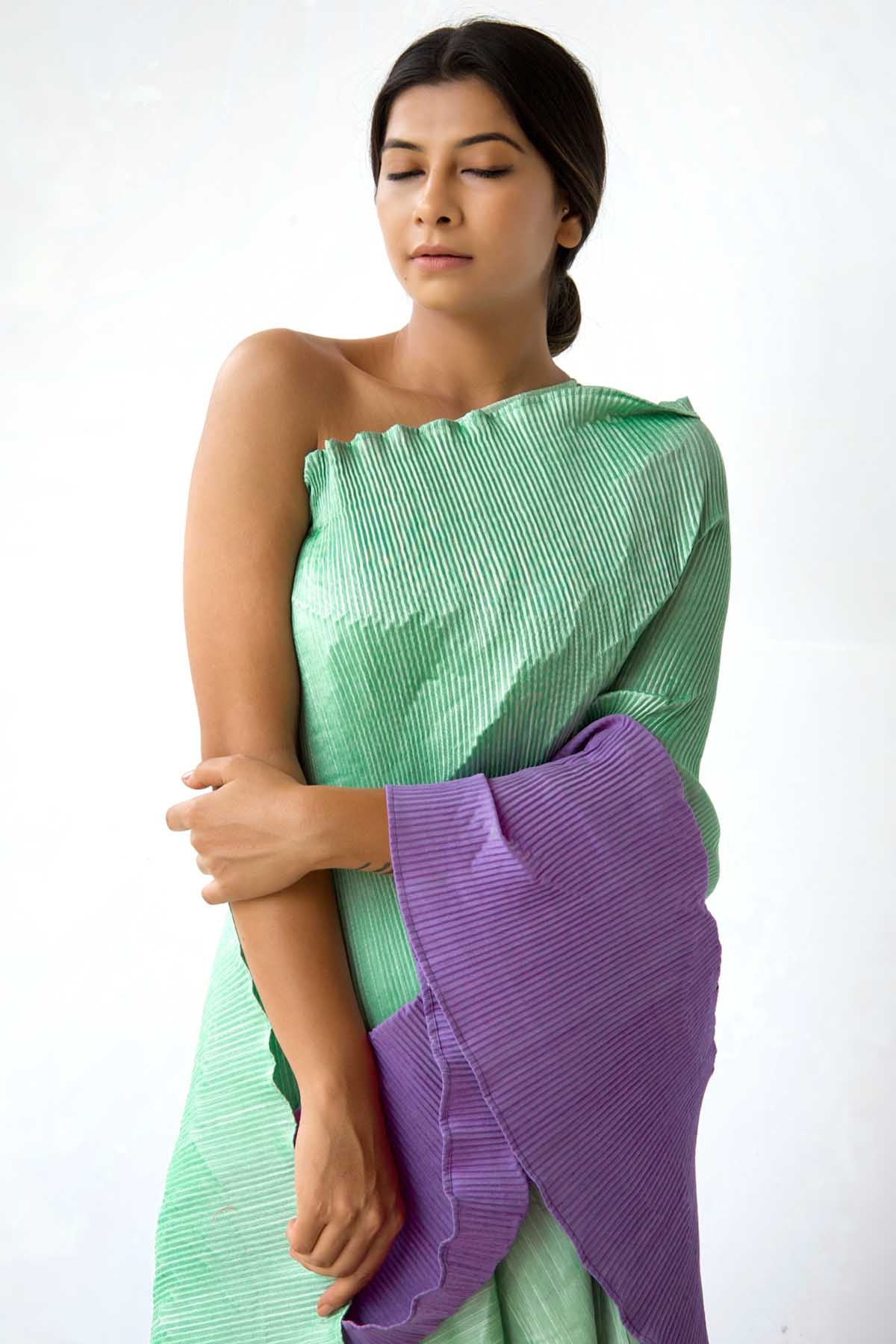 Pastel Silk Ready To Wear Saree