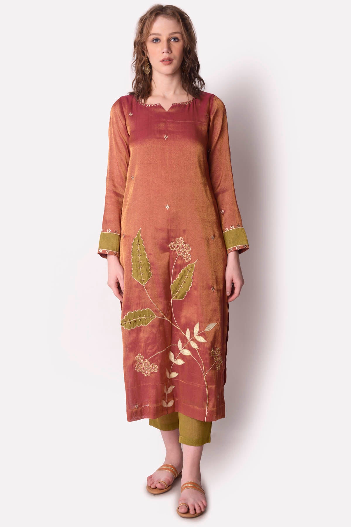 Patchwork Applique Kurta Set