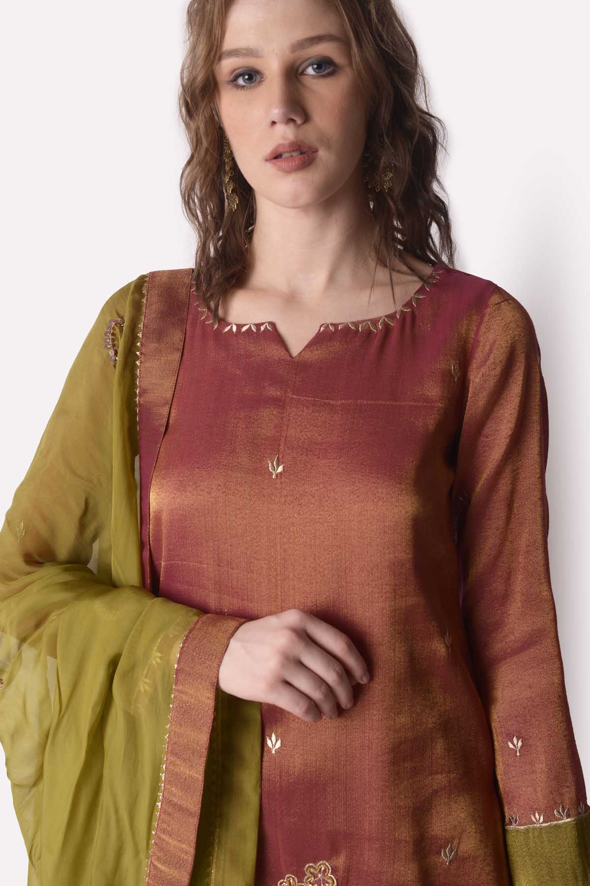 Patchwork Applique Kurta Set