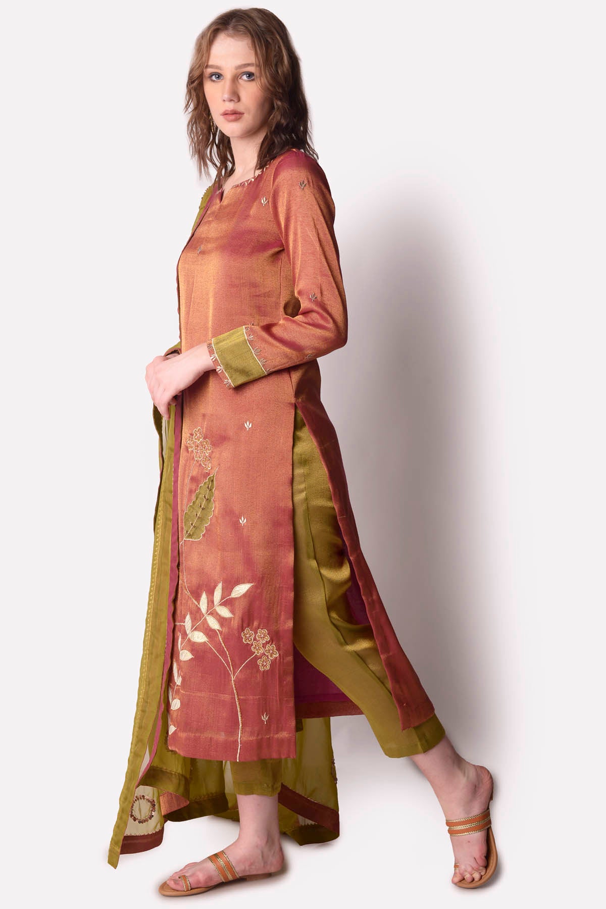 Patchwork Applique Kurta Set