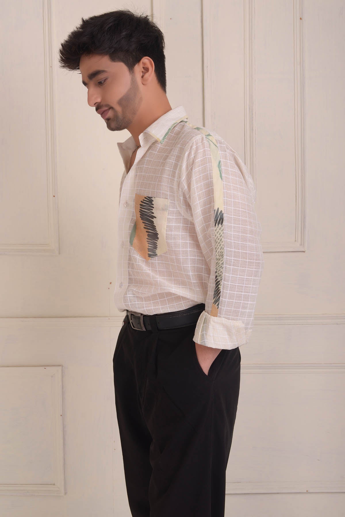 Patchwork Checkered Shirt