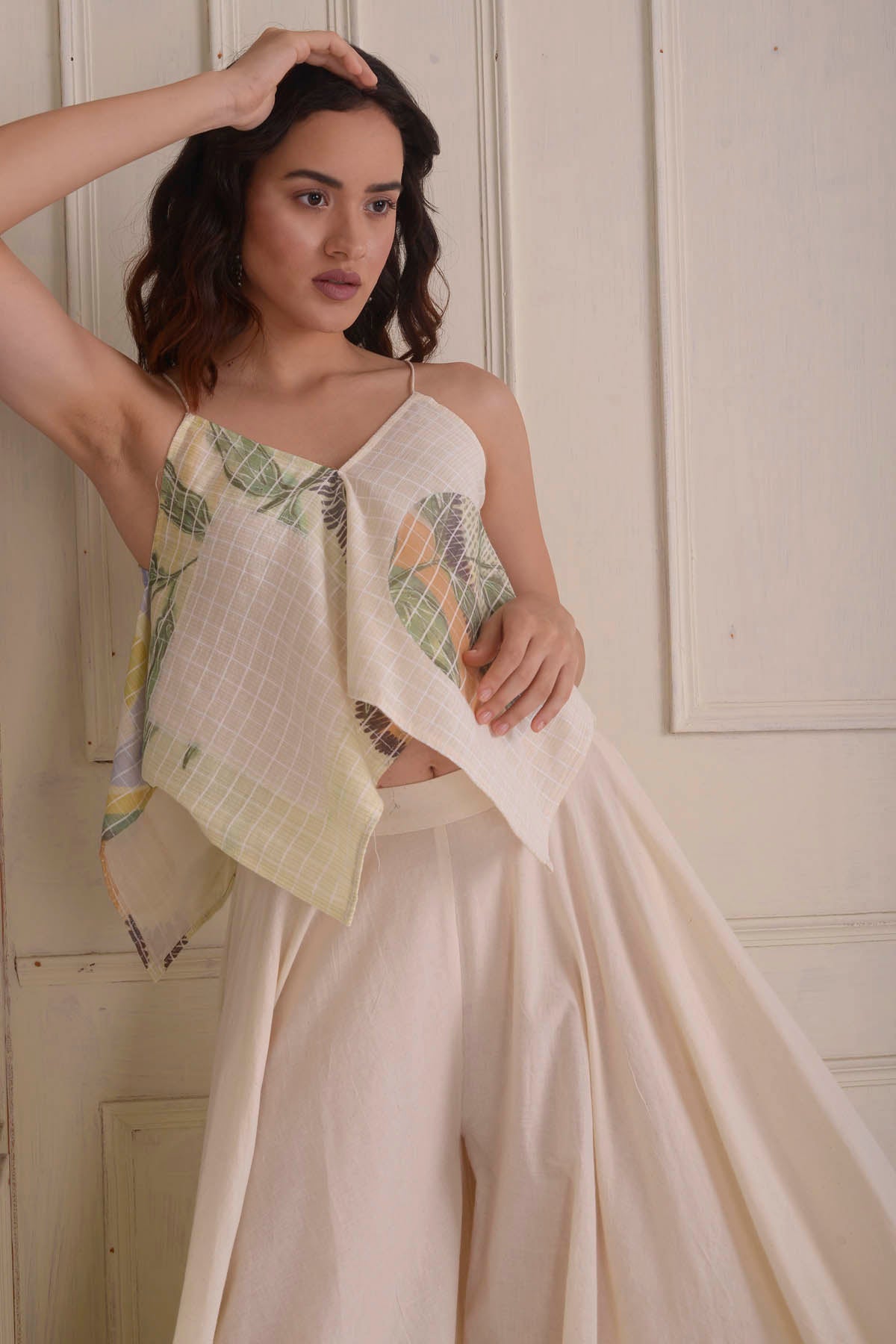 Patchwork Crop Top & Sharara Set