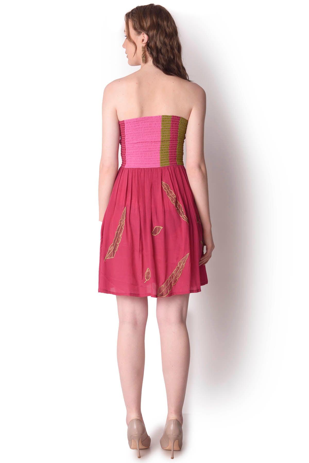 Patchwork Smocking Tube Dress