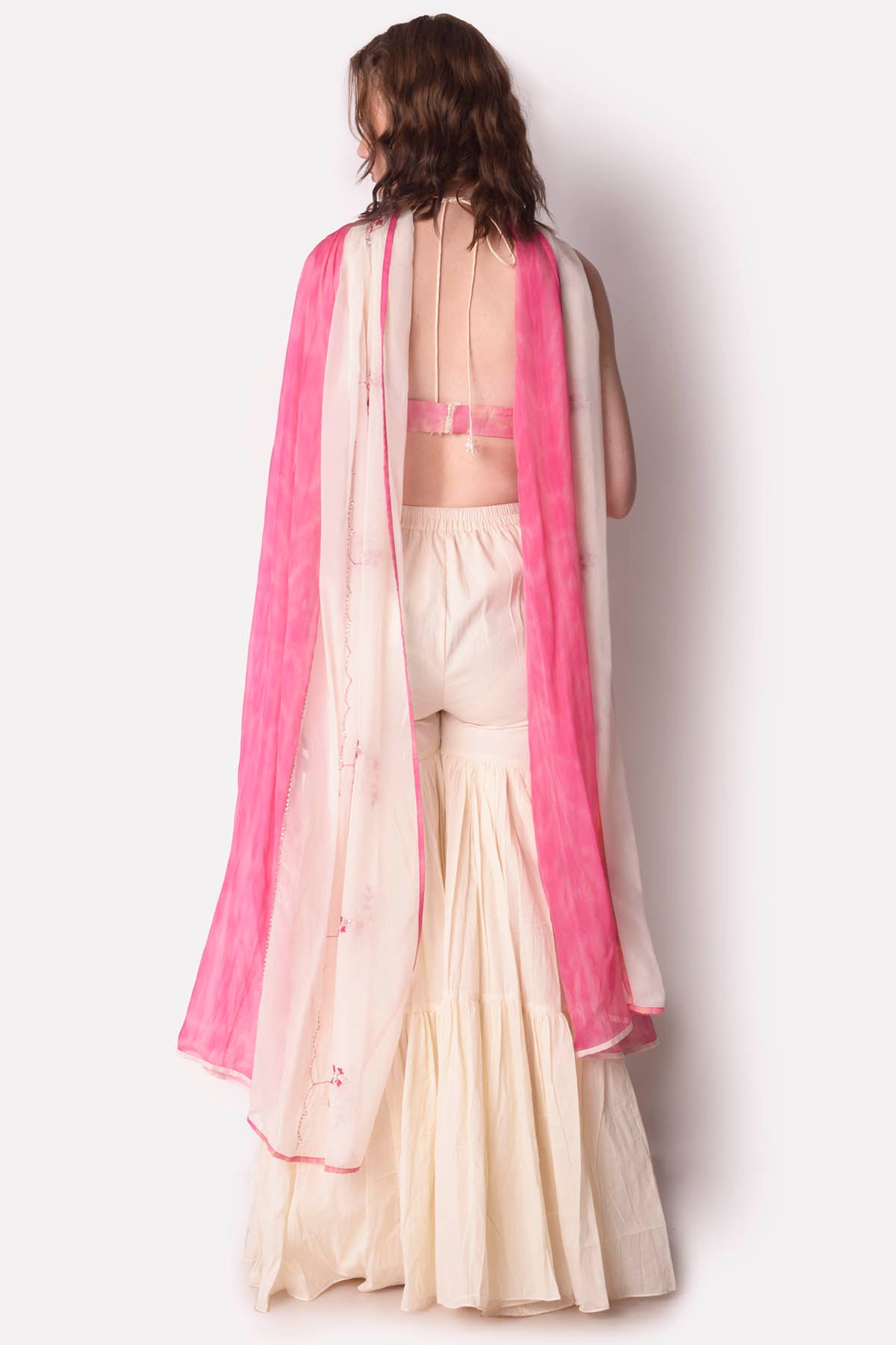 Patchwork Tie-Dye Sharara Set