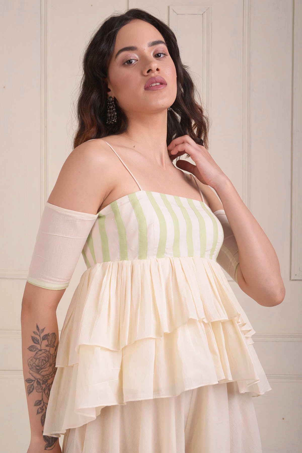 Patchwork Tiered Top & Sharara Set