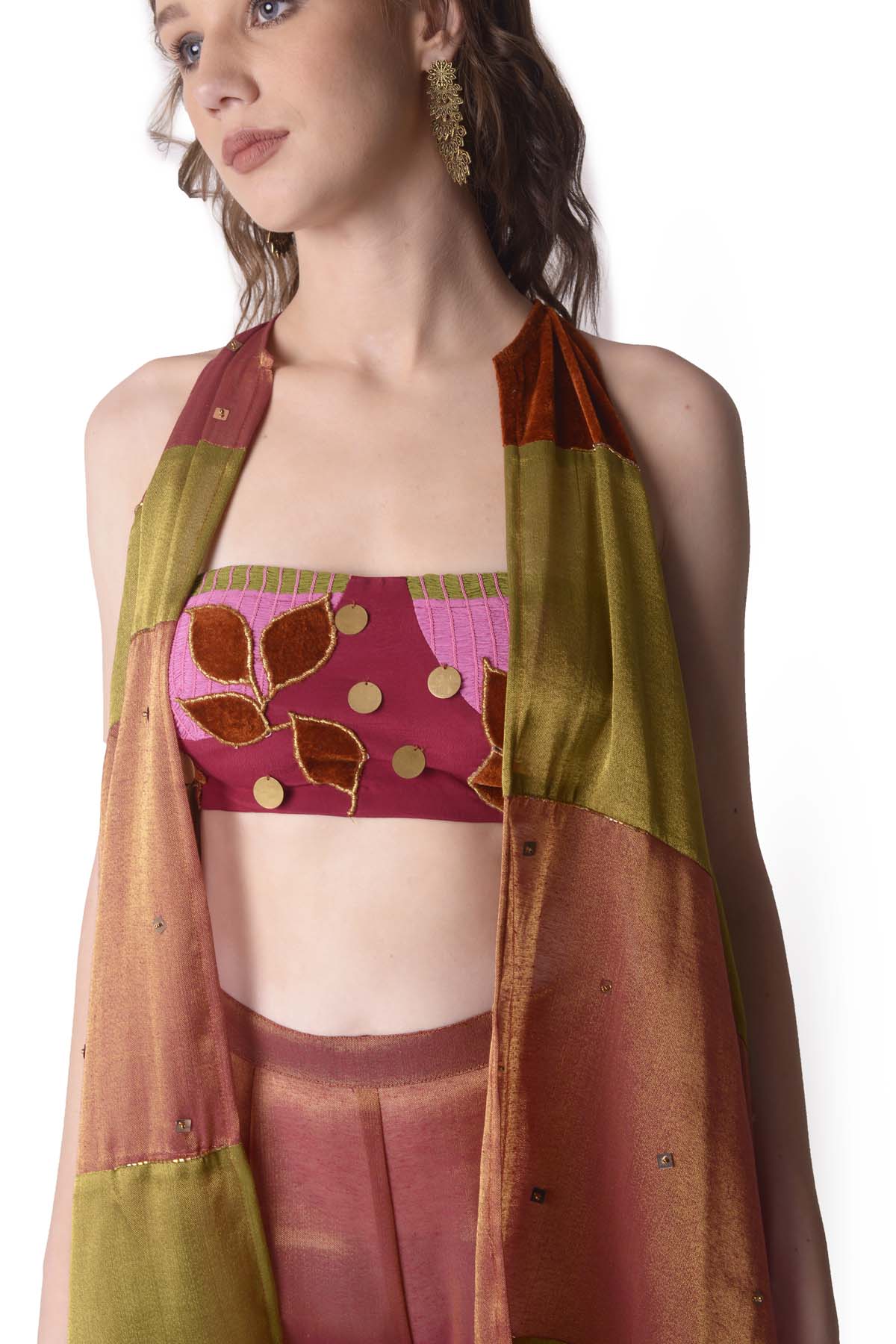 Patchwork Tissue Jacket Set