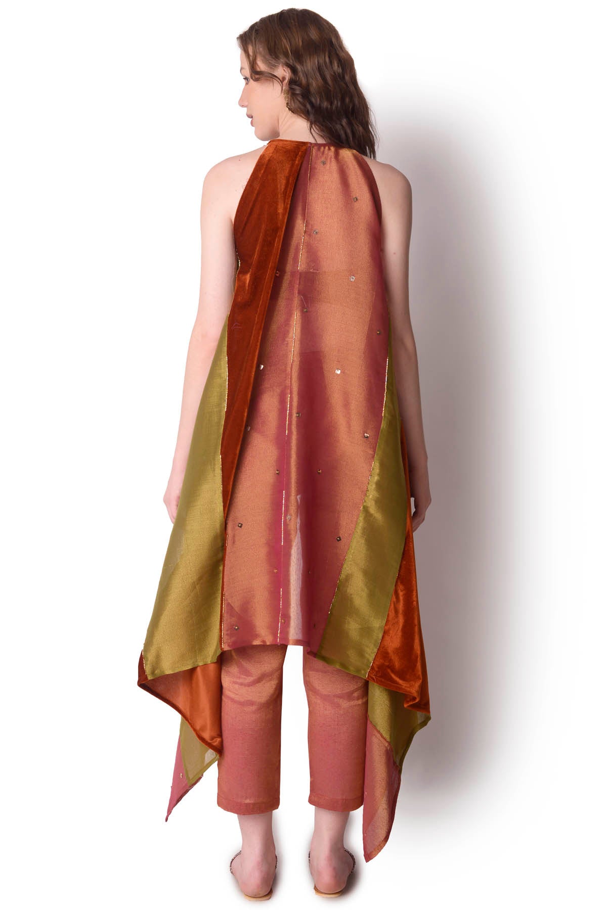 Patchwork Tissue Jacket Set