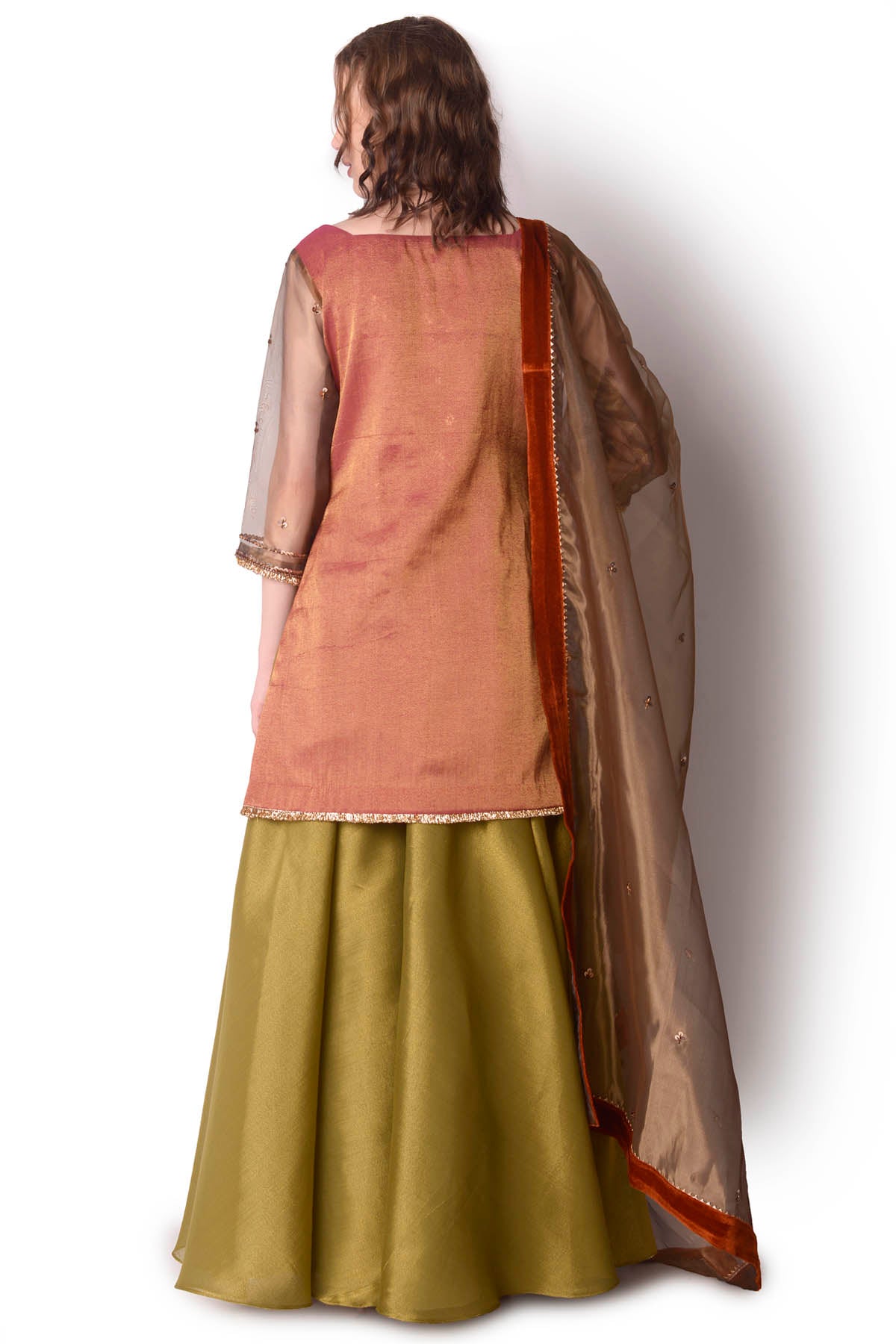 Multicolor Patchwork Kurta Set