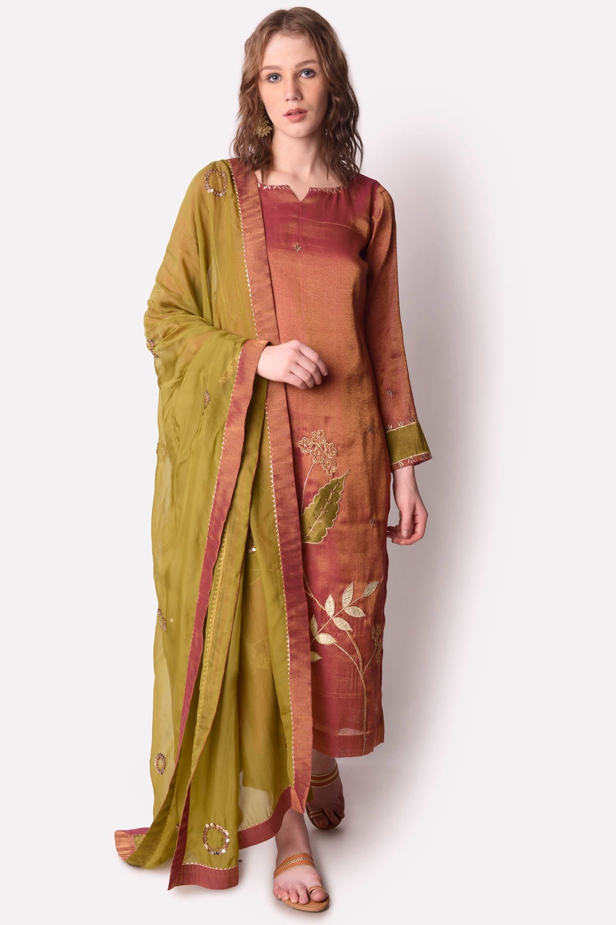 Patchwork Applique Kurta Set