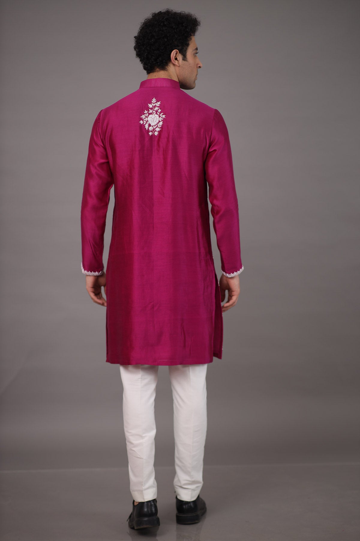 Pearl Embroidered Chanderi Kurta Set