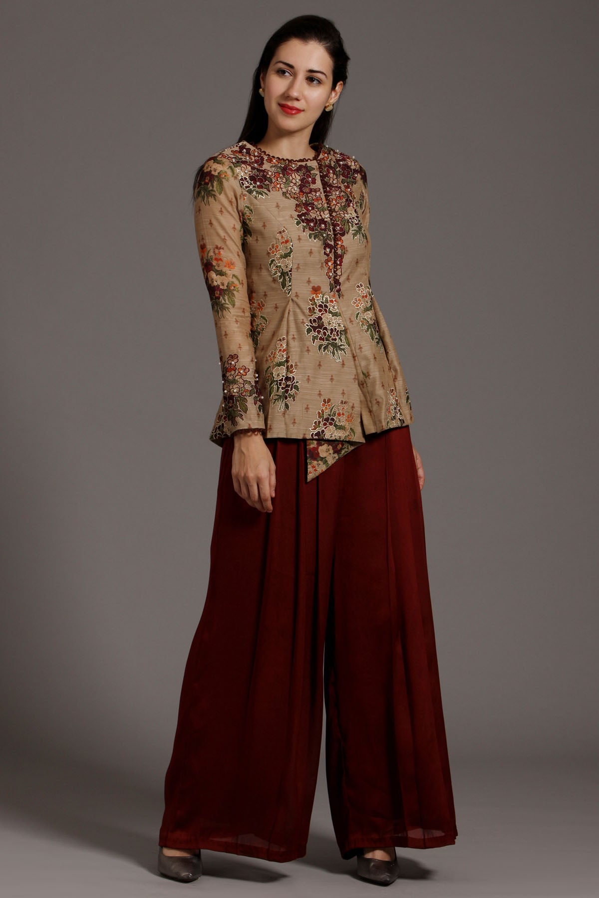 Peplum Angarakha Top & Palazzo Set