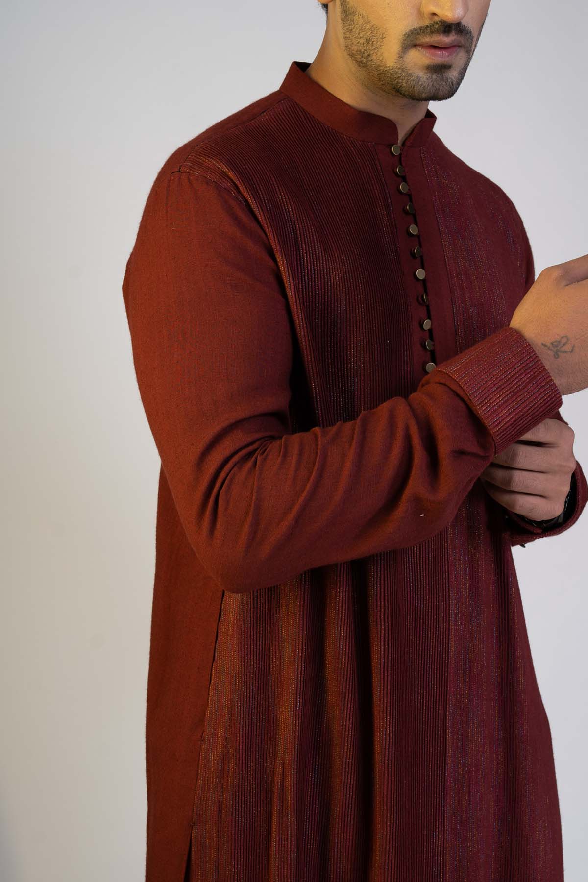 Pintex Zari Kurta & Churidar Set