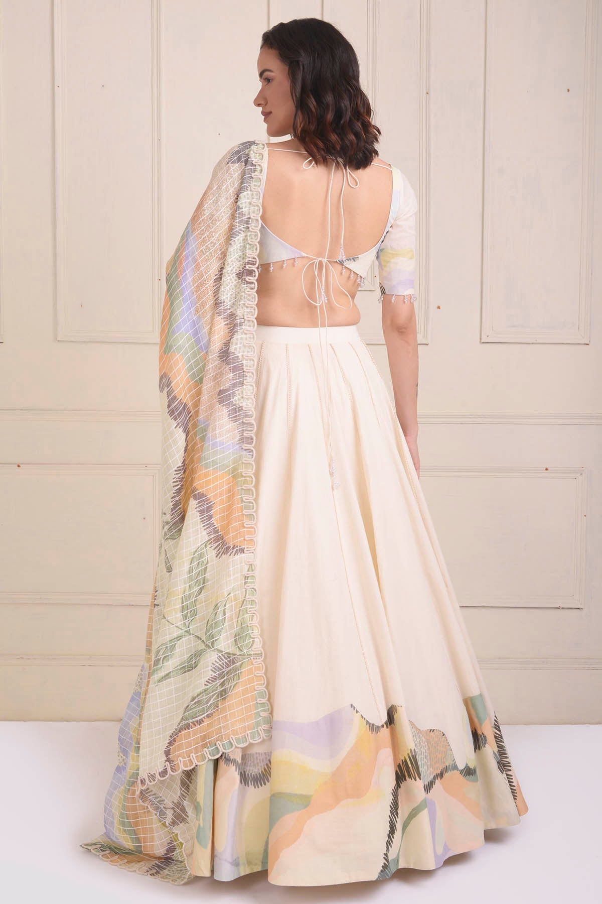 Placement Printed Lehenga Set