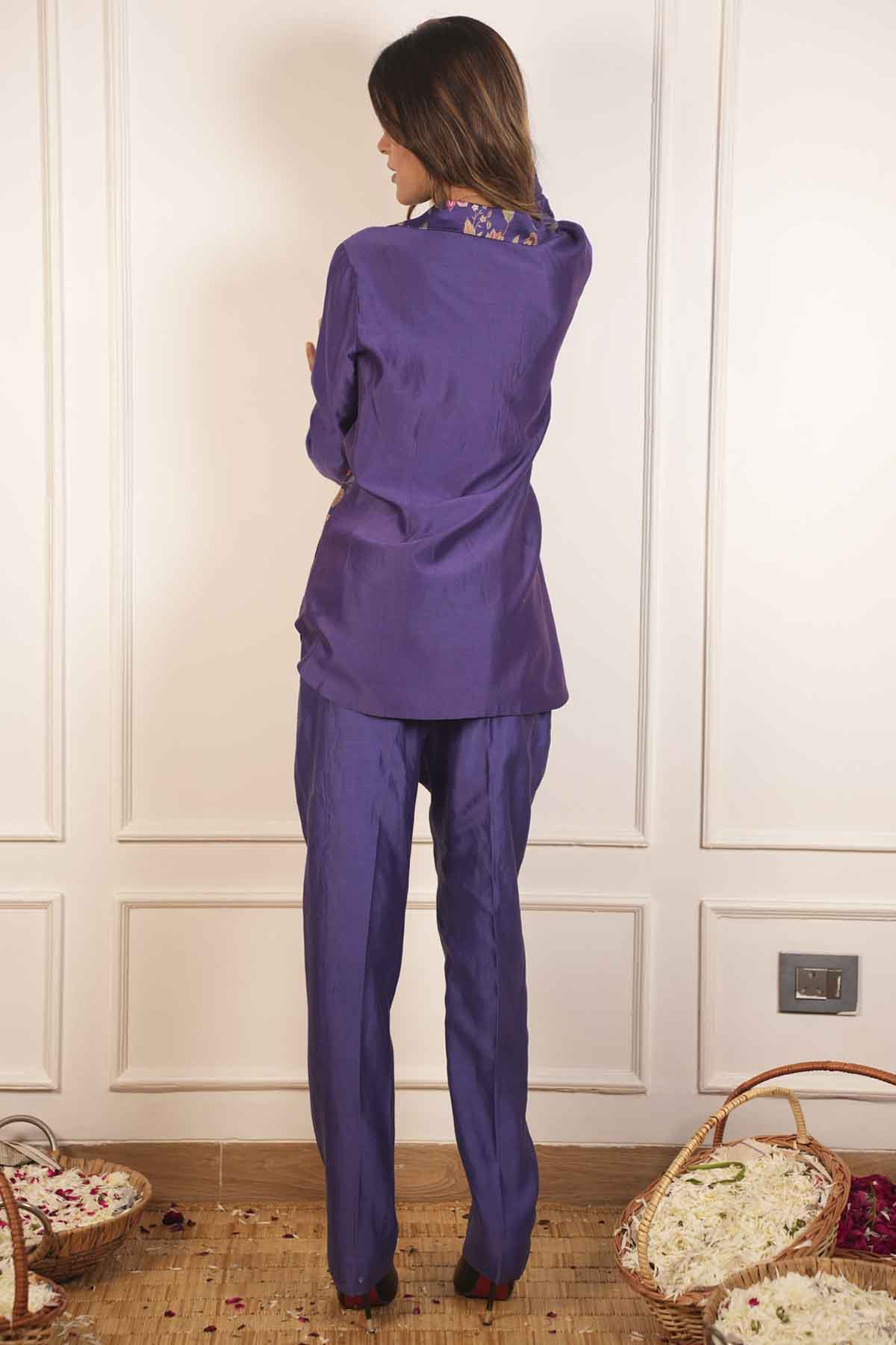 Printed Blazer & Narrow Pant Set