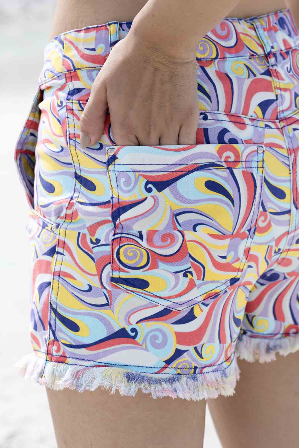 Printed Cotton Shorts