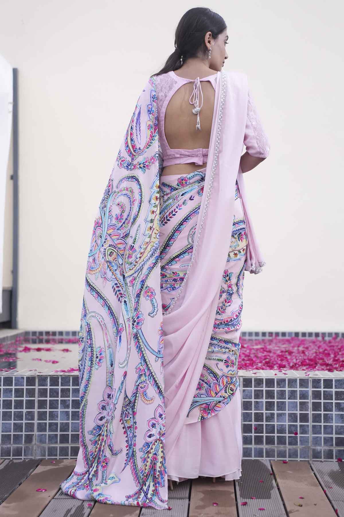 Printed Double Palla Saree