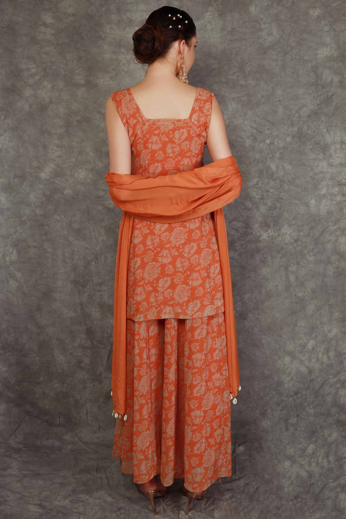 Printed Georgette Sharara Set