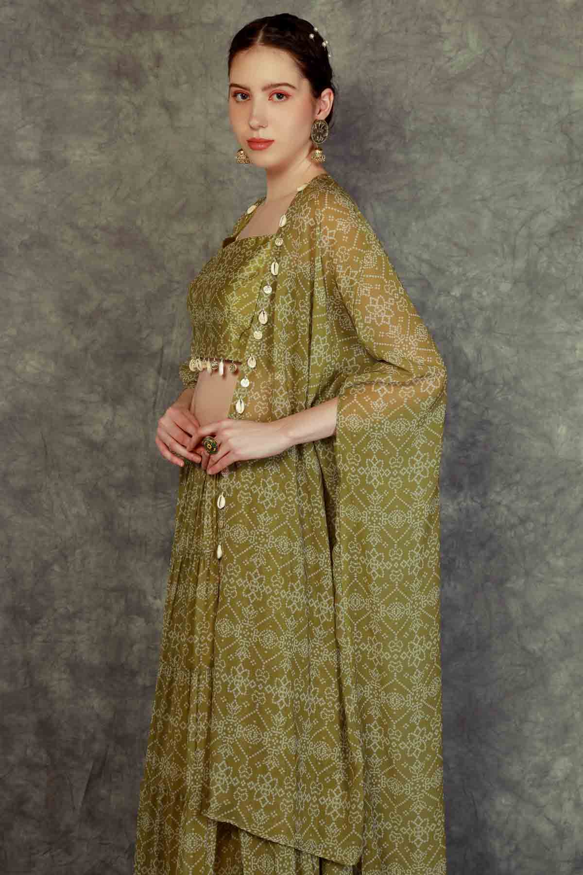 Printed Lehenga Cape Set