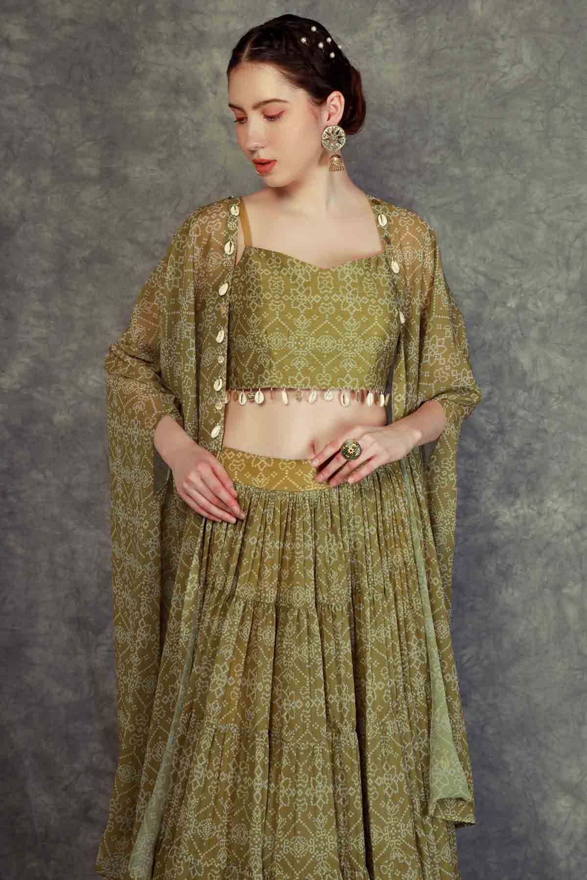 Printed Lehenga Cape Set