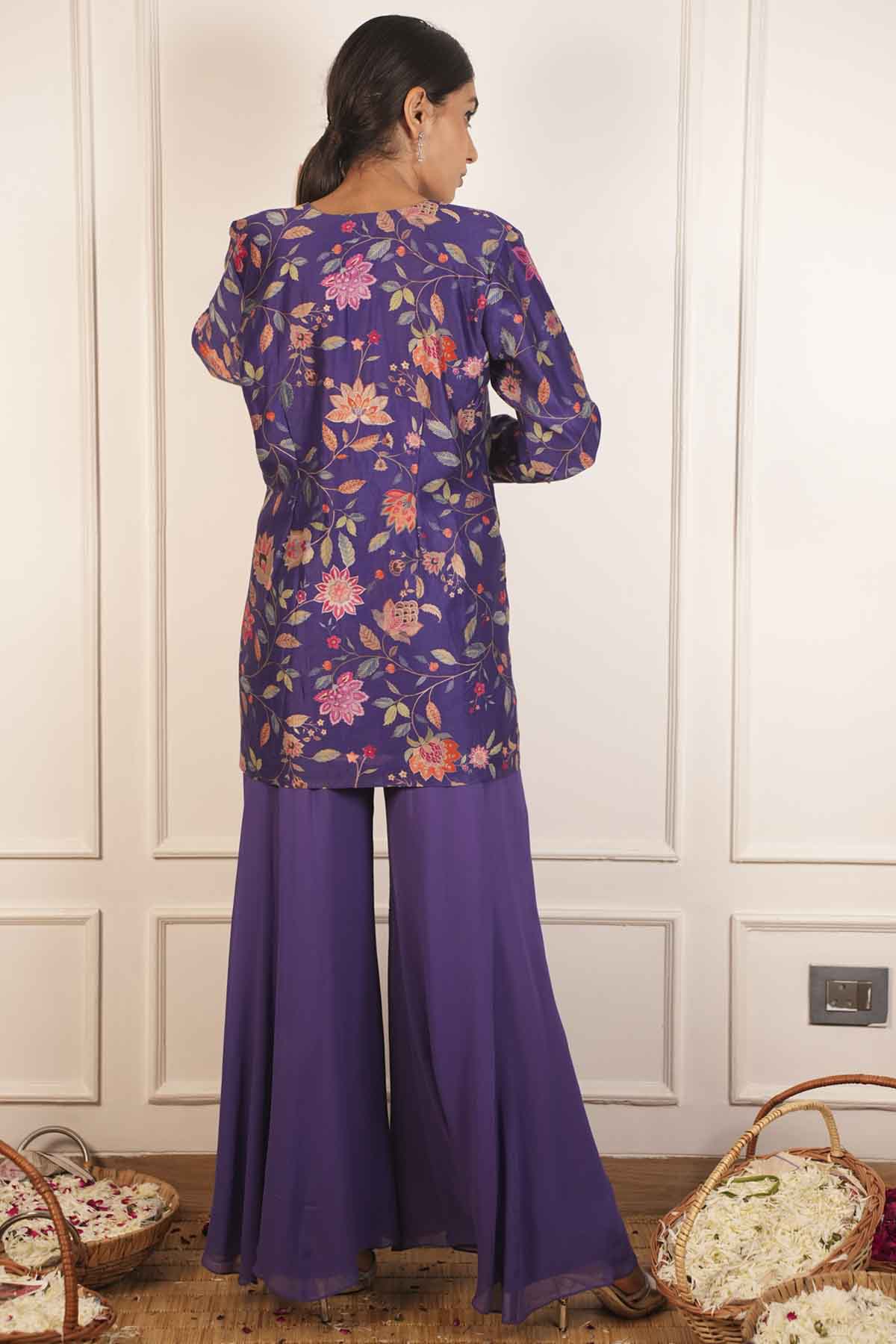 Printed Short Kurta & Palazzo