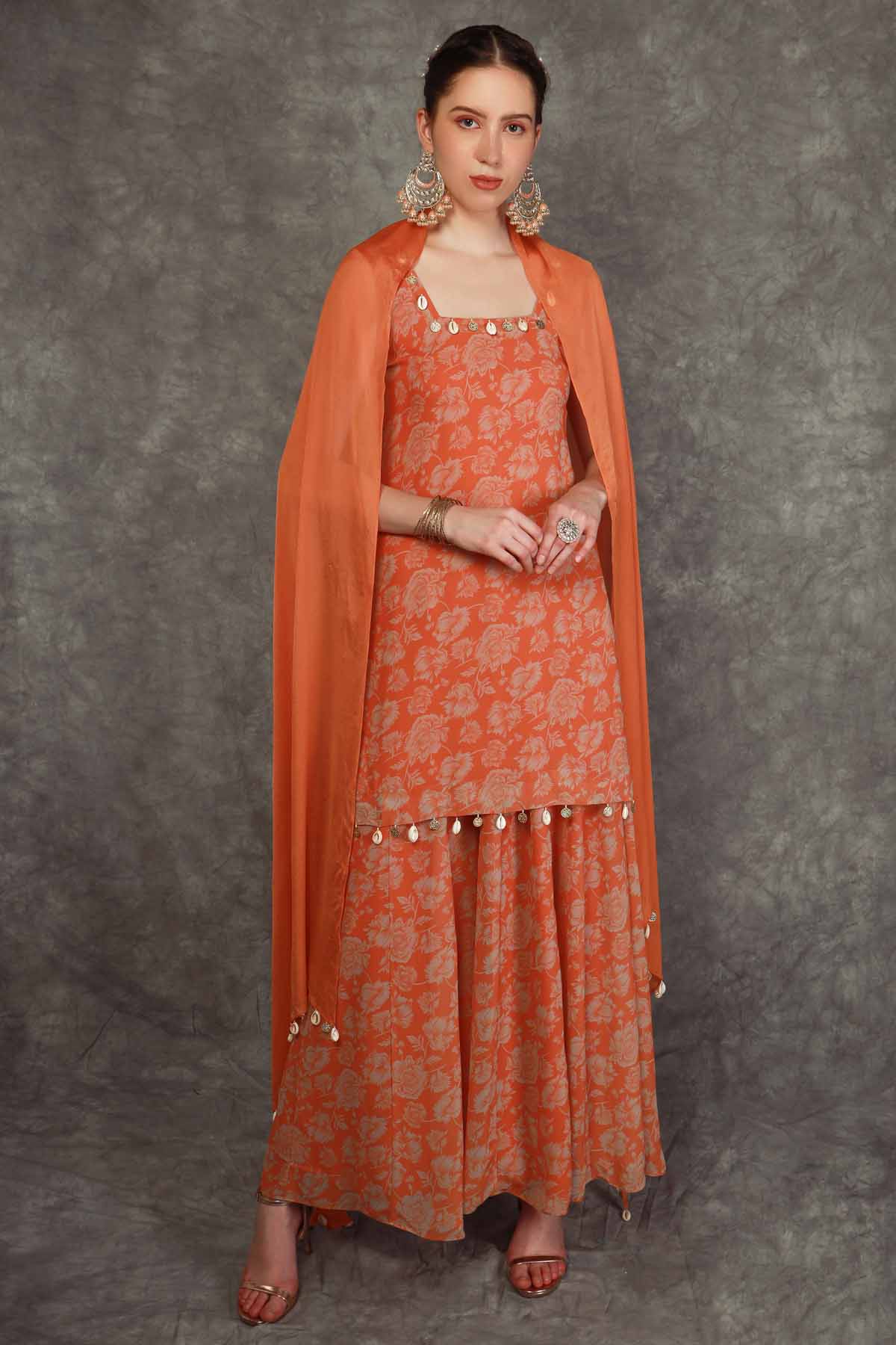 Designer Neha Khullar Printed Georgette Sharara Set for Women Online