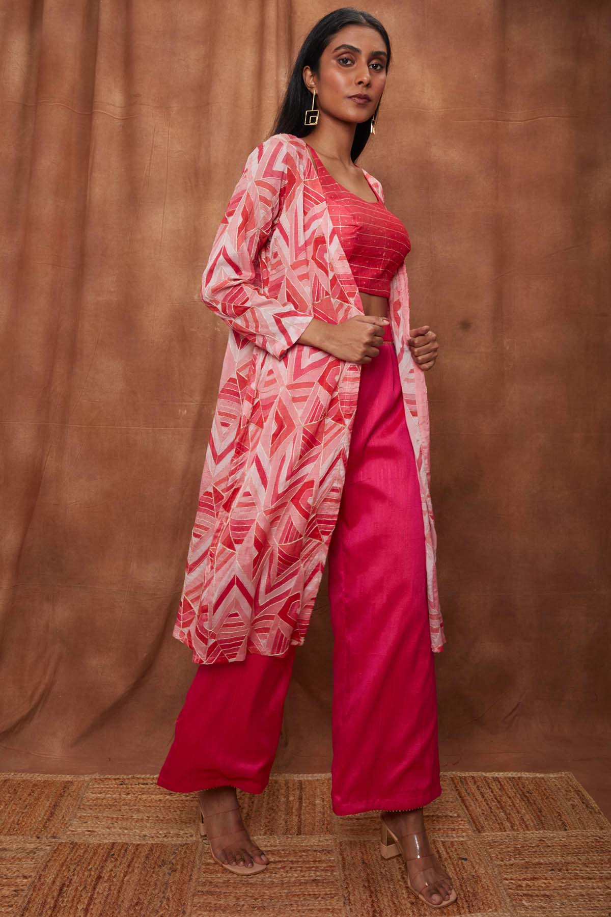 Rani Pink Jacket & Bootcut Pant Set