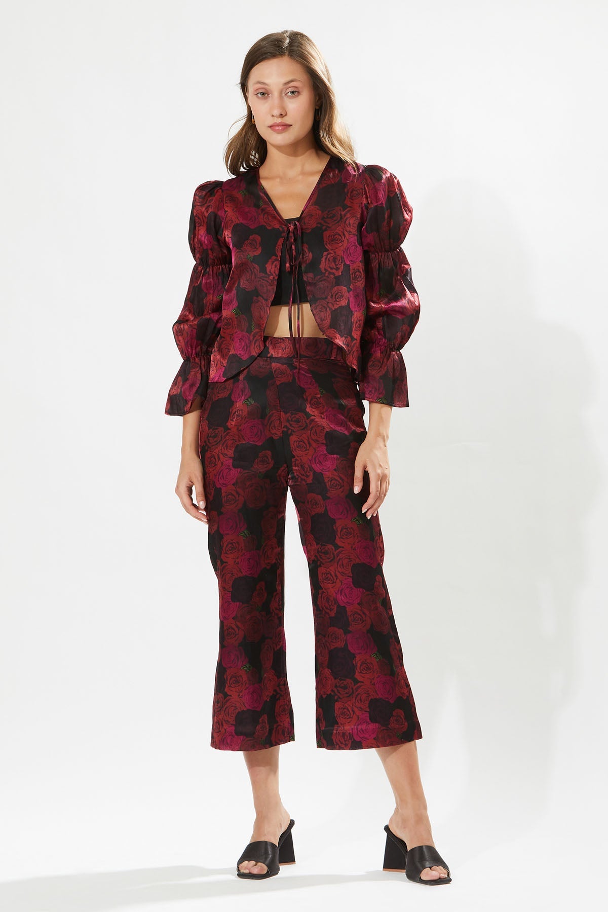 Buy Designer Meadow Rosa Printed Red Top for Women at ScrollnShops