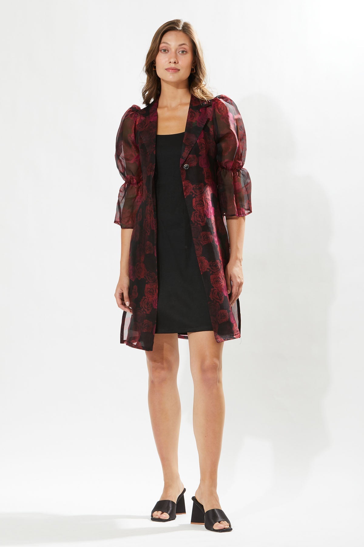 Buy Designer Meadow Rosa Silk Coat Dress for Women at ScrollnShops