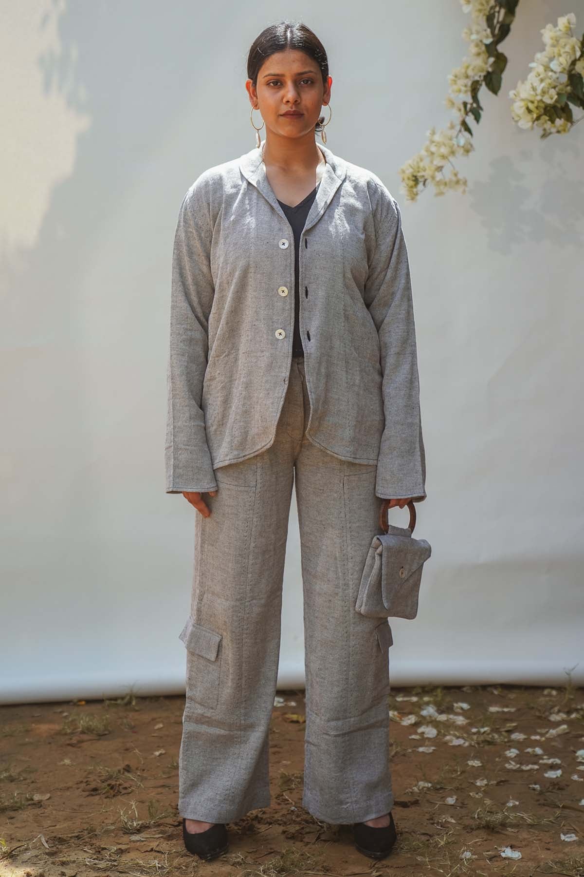 Buy Designer Rounded Hem Cotton Jacket By Lafaani