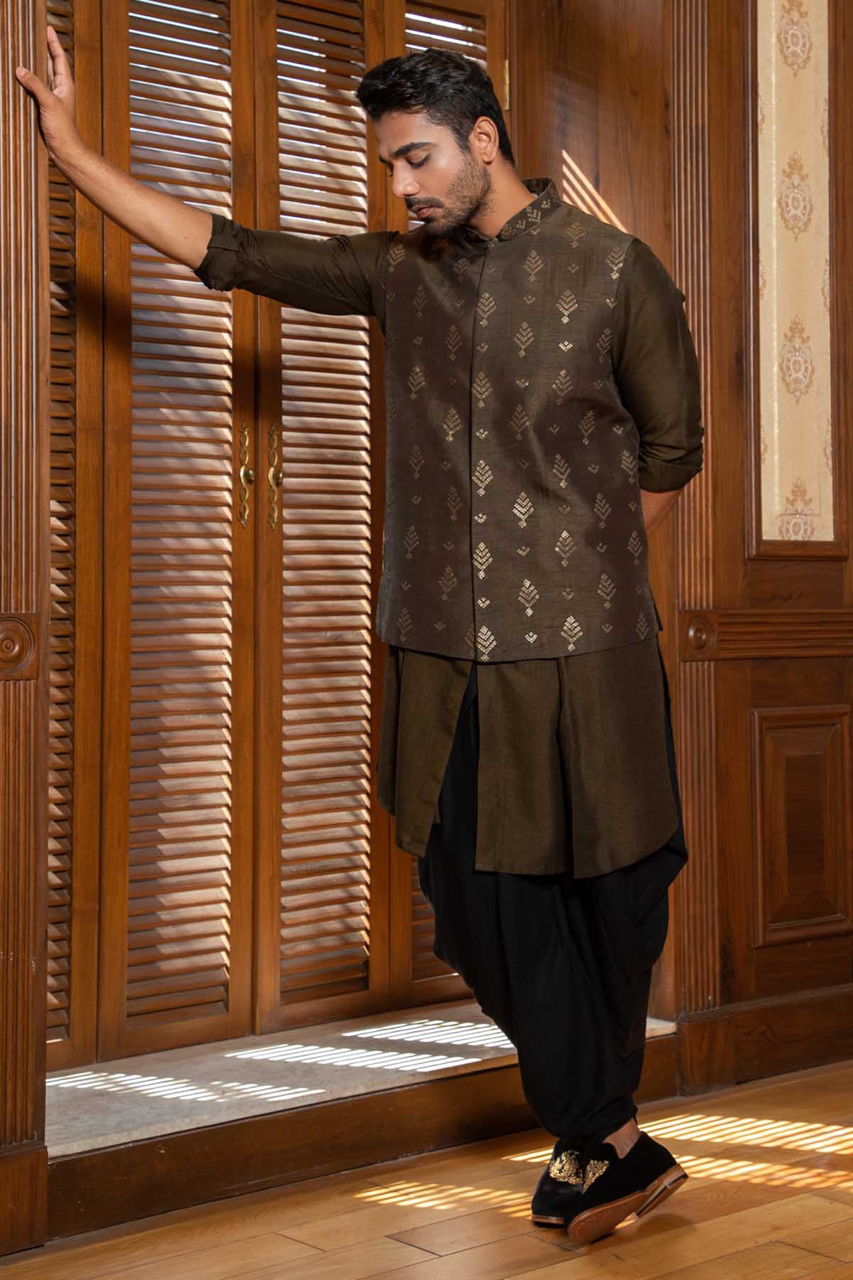 Buy Sequins Jacket & Kurta Set Online