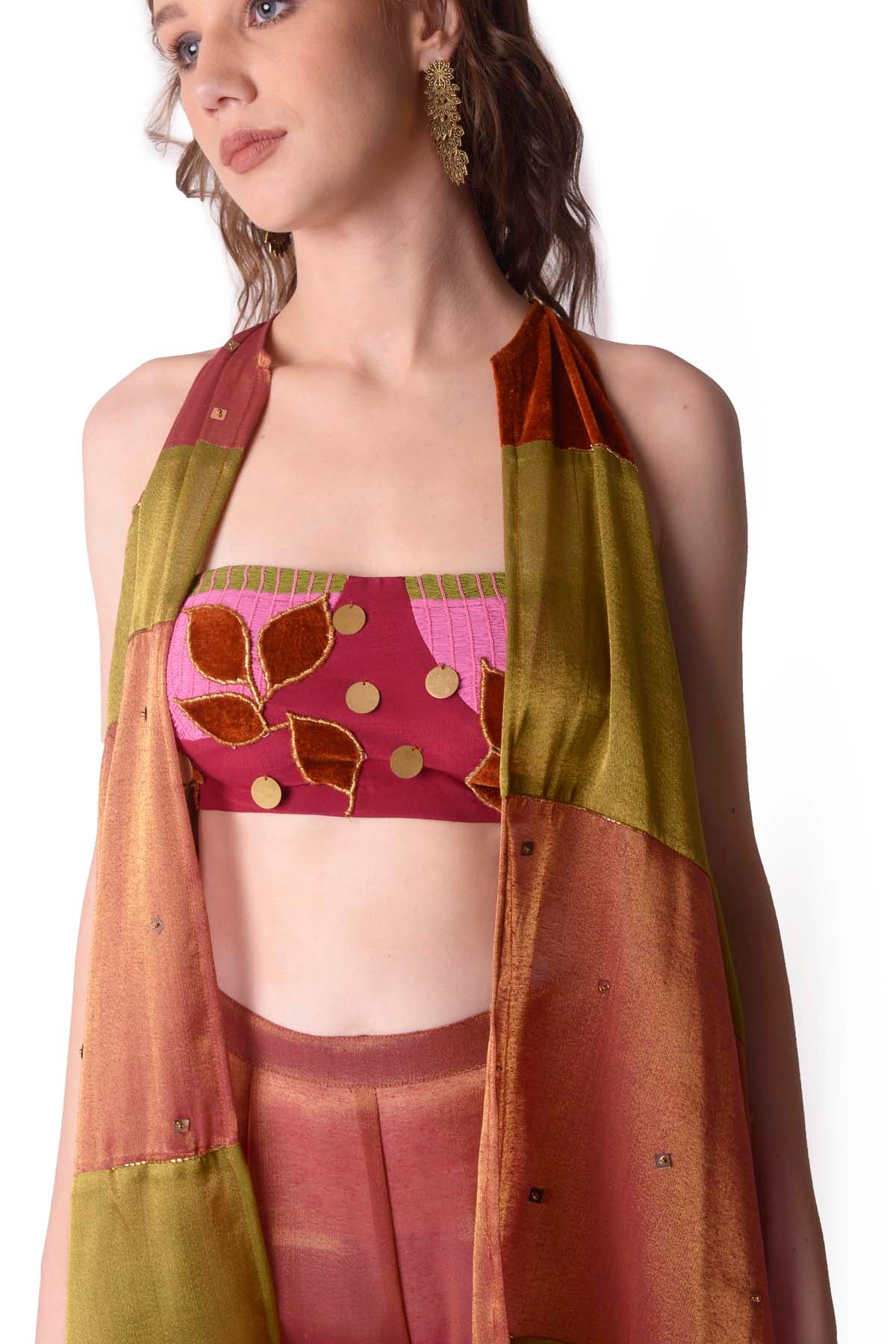 Sequins Patchwork Jacket Set