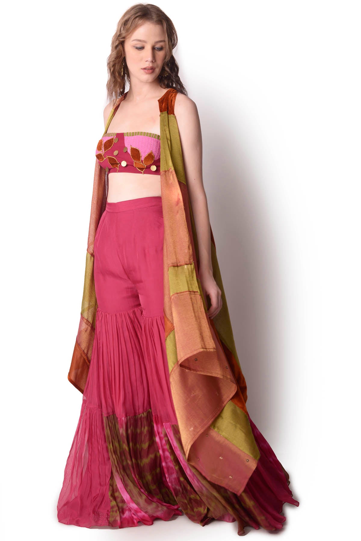 Sequins Patchwork Jacket Set