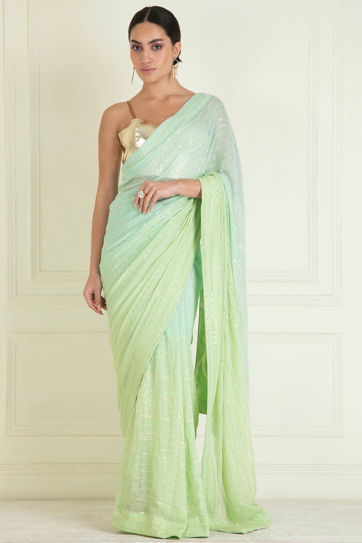 Sequins Pre Stitched Saree