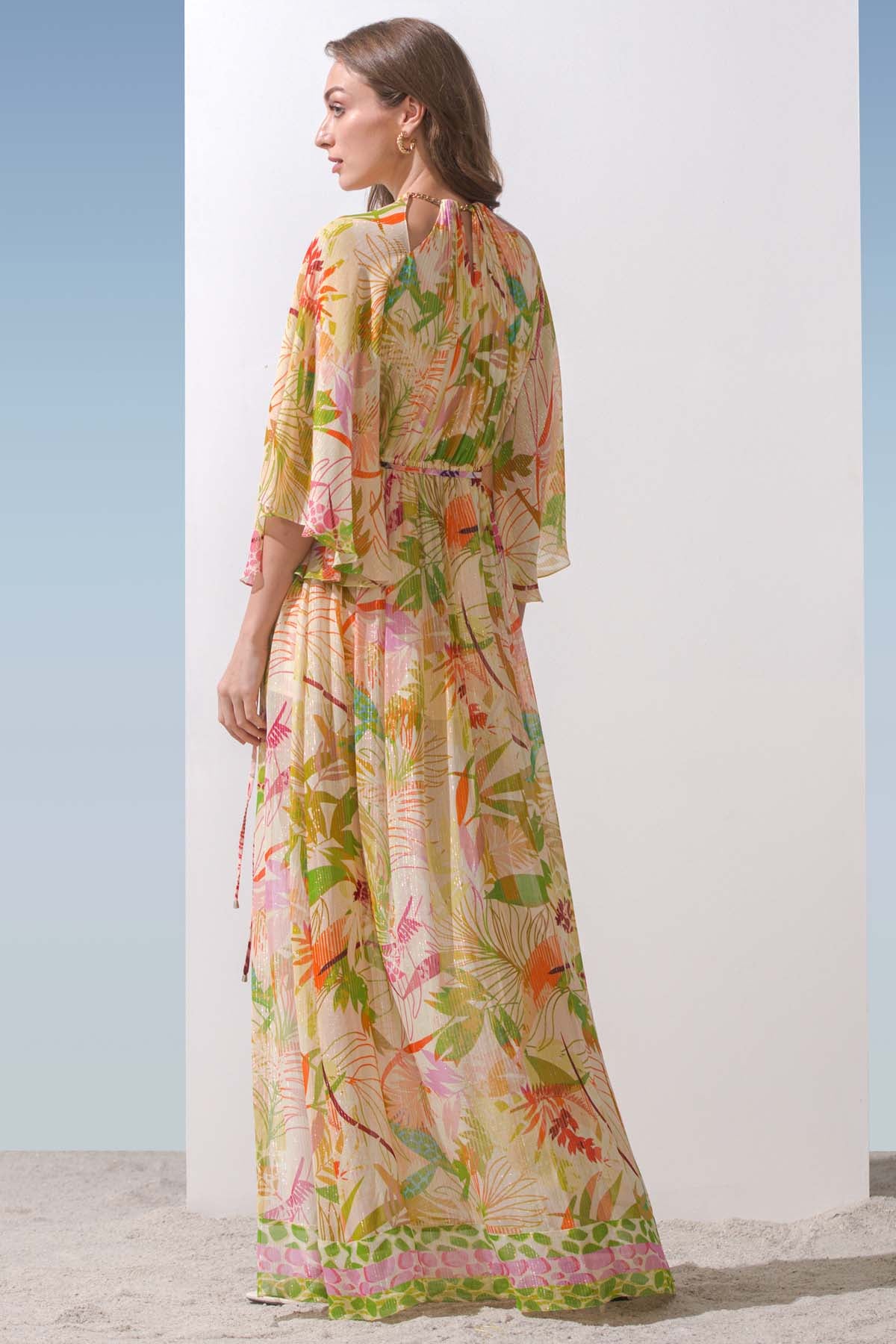 Shoulder Cut-Out Long Dress