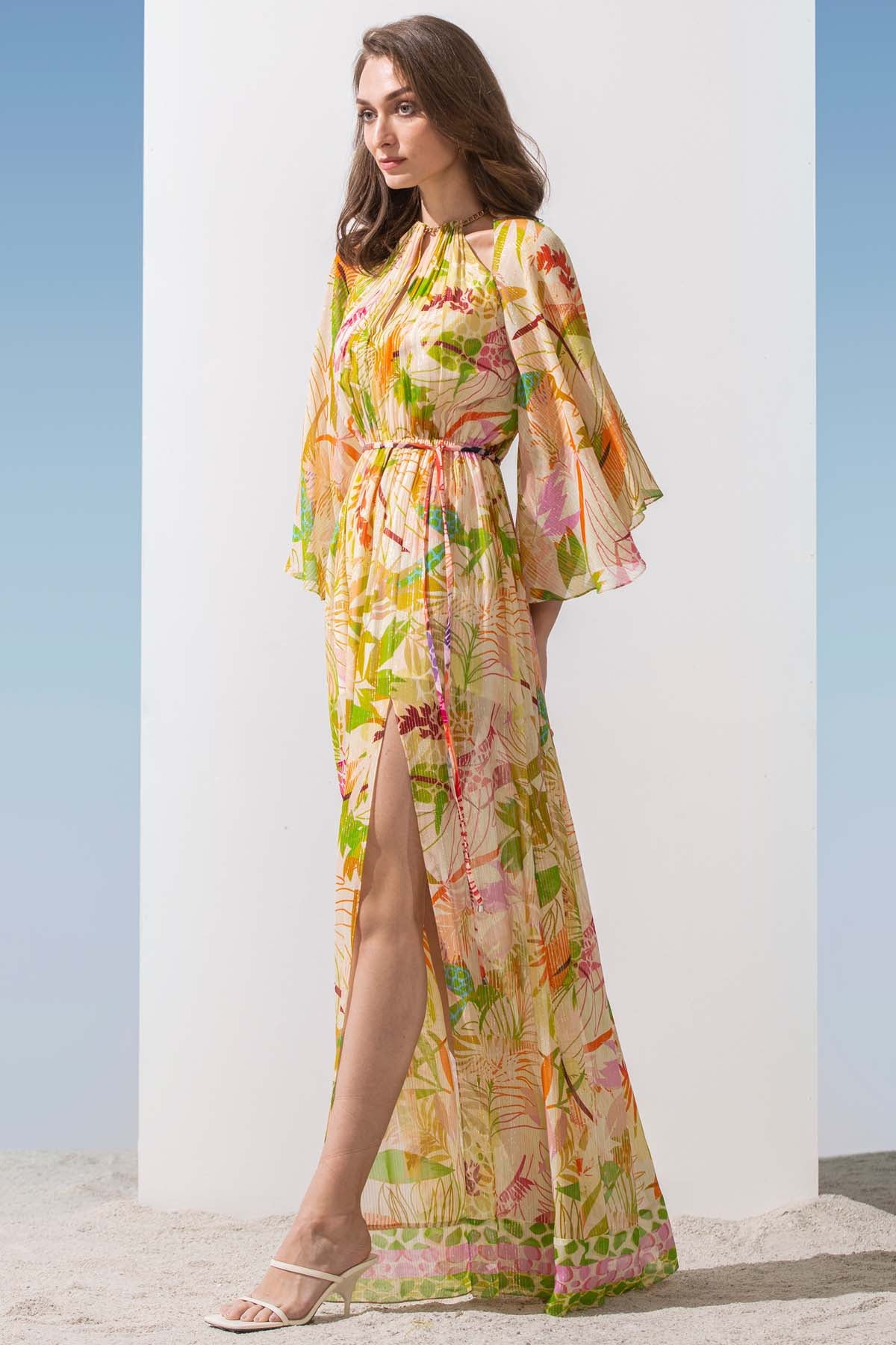 Shoulder Cut-Out Long Dress