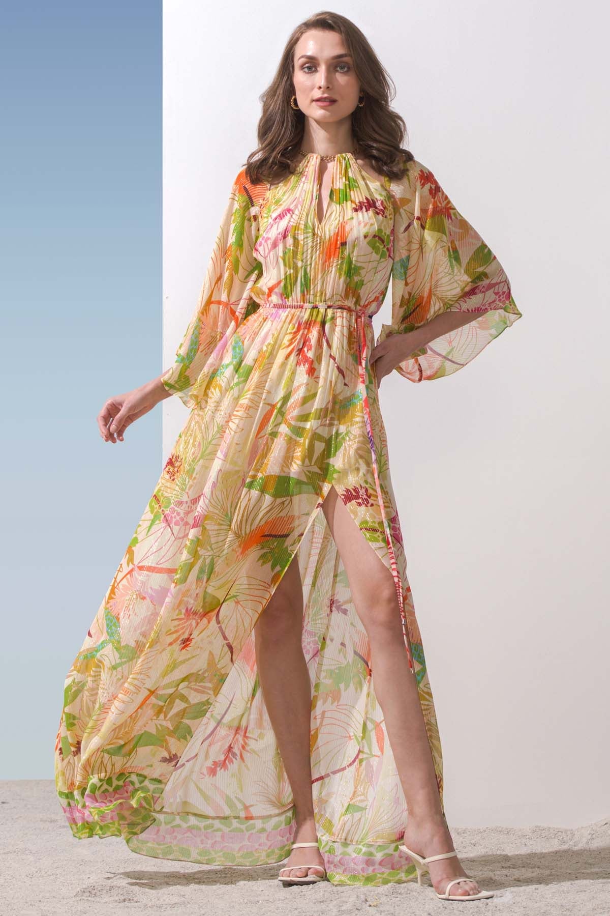 Buy Shoulder Cut-Out Long Dress by Mandira Wirk