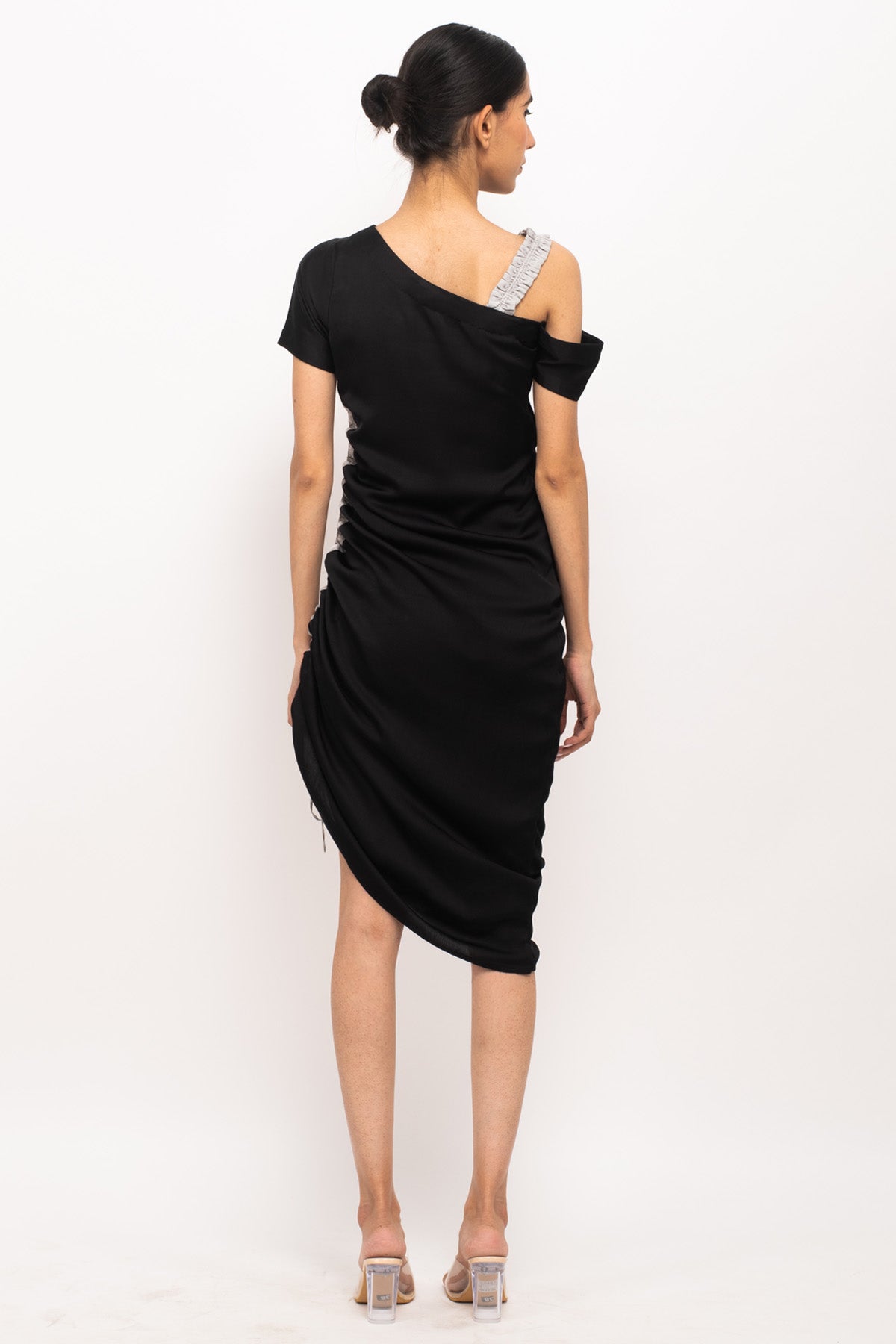 Side Ruched One Shoulder Dress