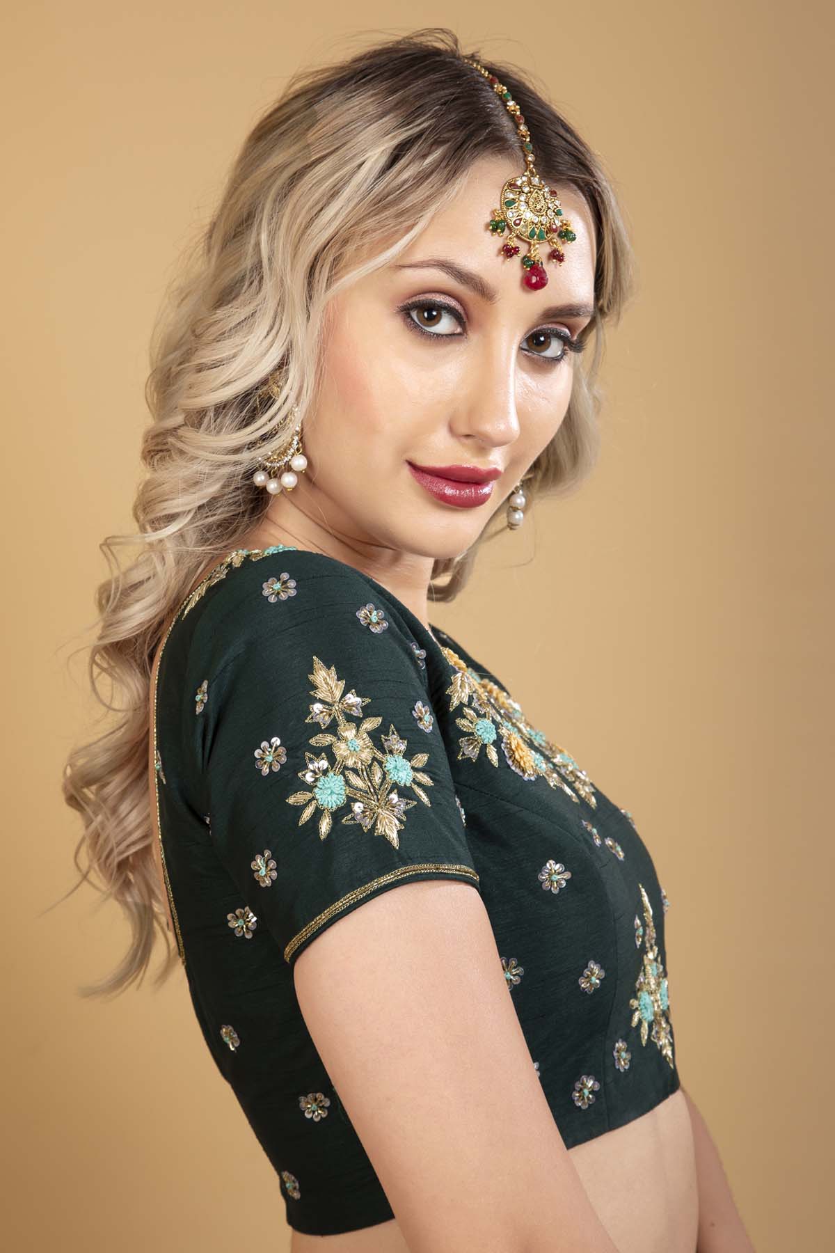 Silk Zardosi & French Knot Embroidered Blouse