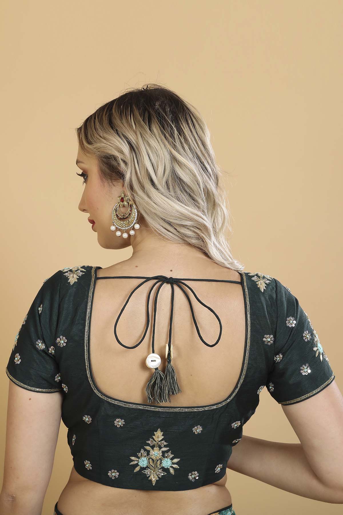 Silk Zardosi & French Knot Embroidered Blouse