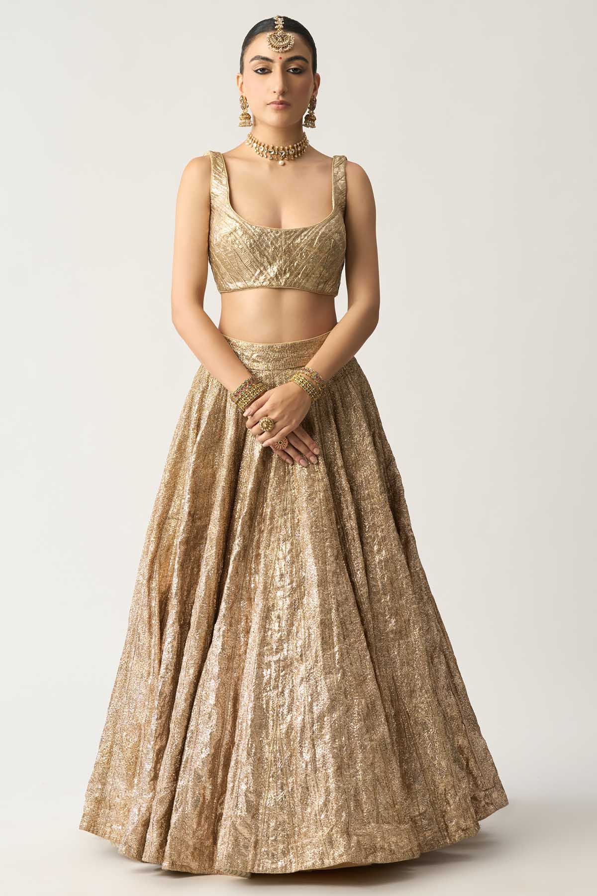 Buy ITRH, Designer Silver Lampi Lehenga And Blouse Online