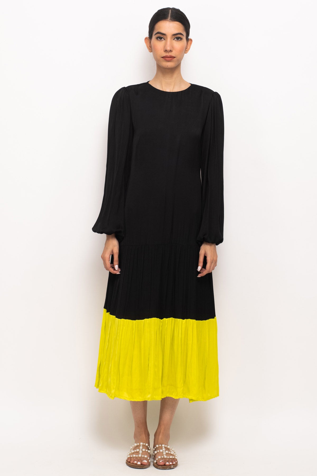 Solid Textured Maxi Dress