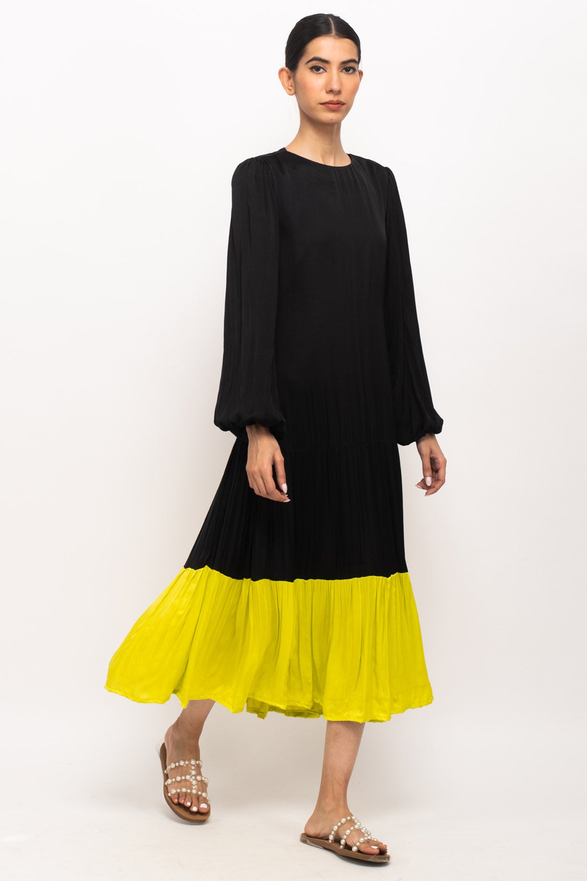 Solid Textured Maxi Dress